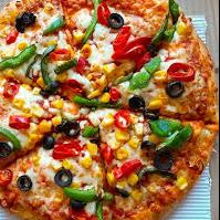 Veg Paradise Pizza (Black Olive, Red Paprika, Capsicum, Corn with Cheese)