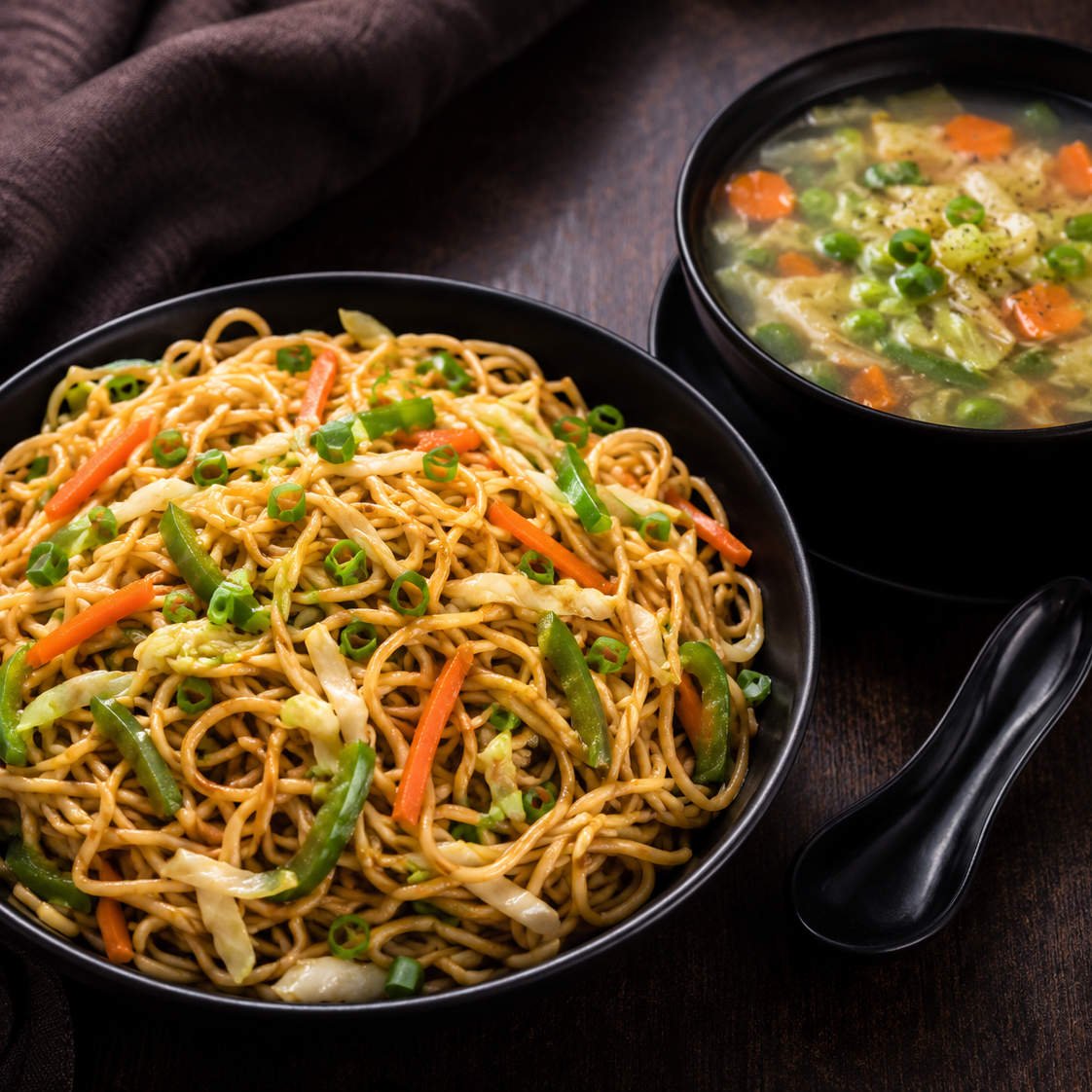 Veg Noodles + Veg Soup
