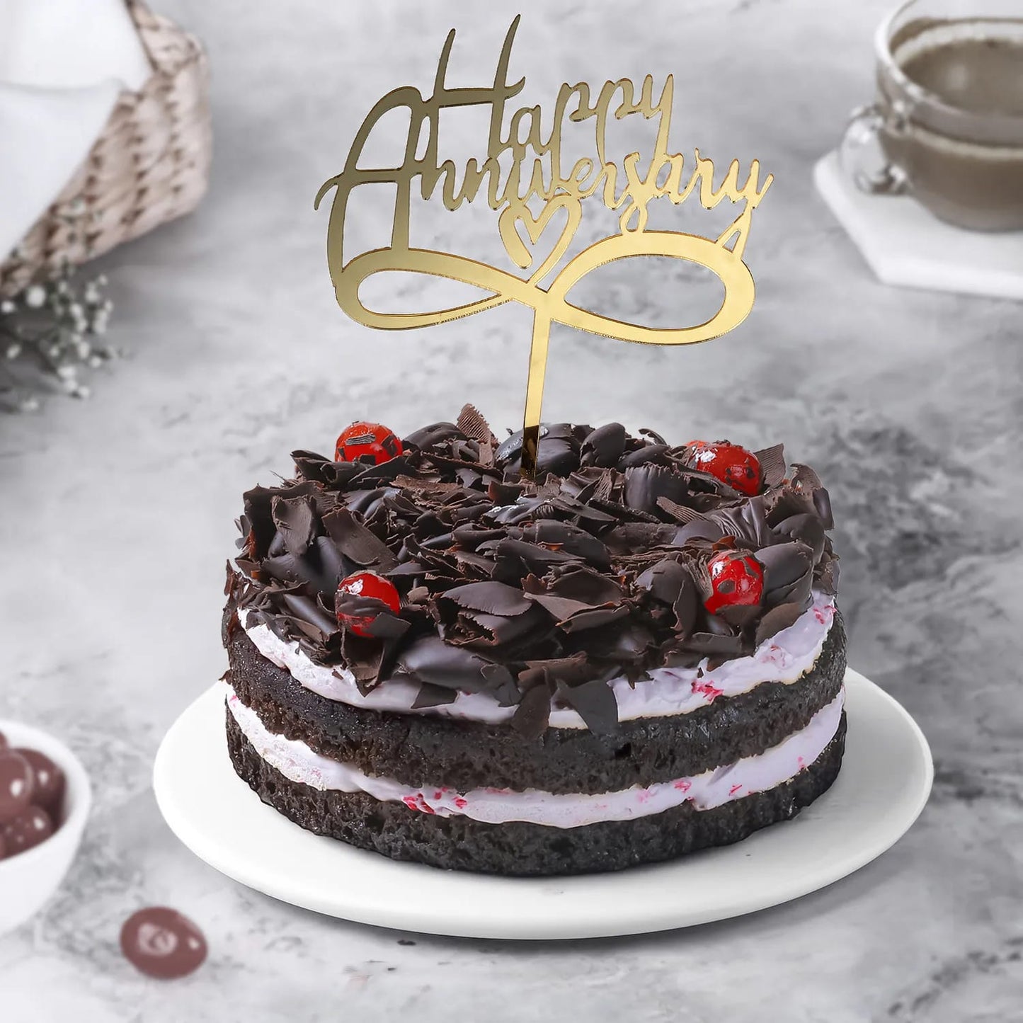 Anniversary Black Chocolate Cake