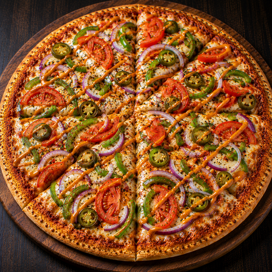 Mexican Treat (Onion, Capsicum, Tomato. Jalapeno, Mexican Sauce)