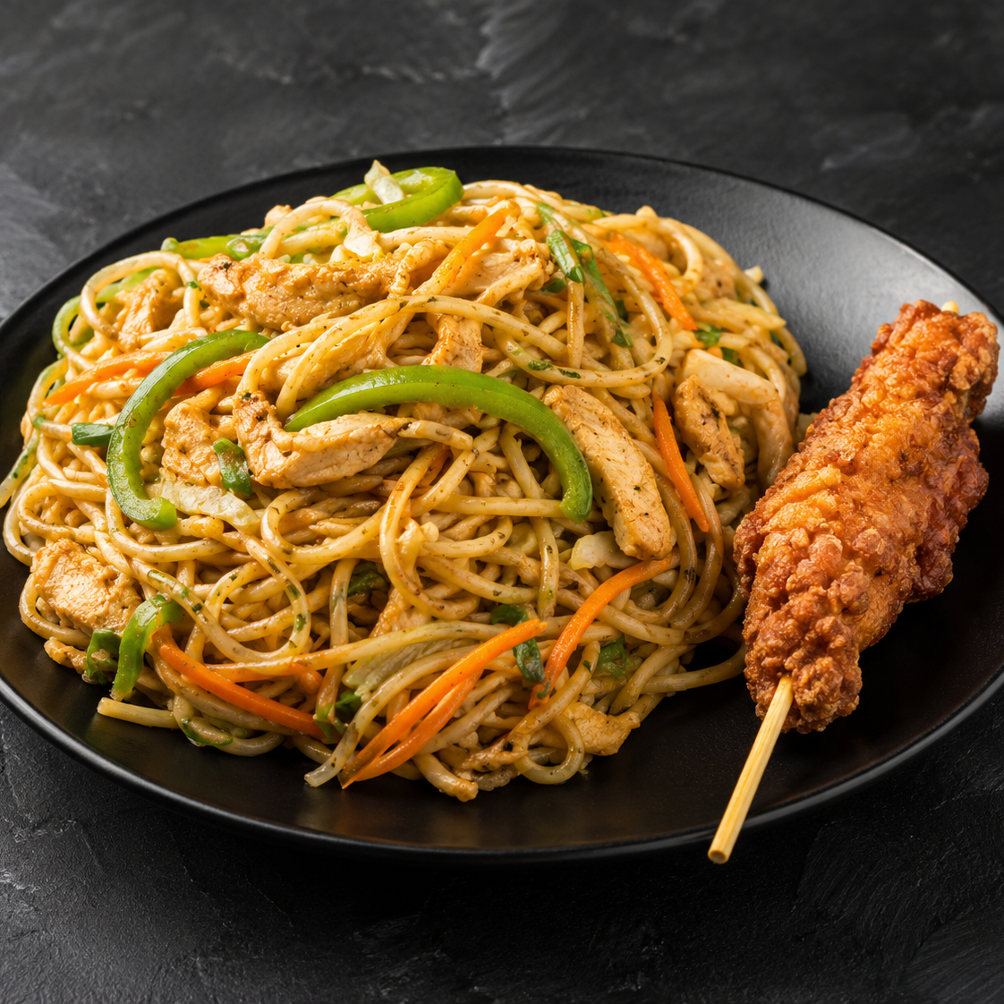 Chicken Noodles + Chicken Stick (1 pc)