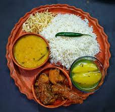 Chicken Rice Thali